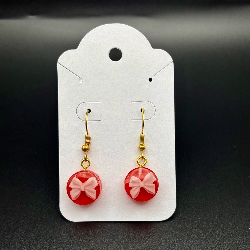 Bow Earrings- HANDMADE